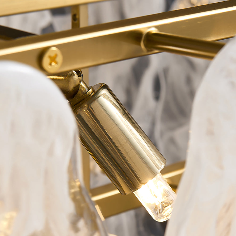 Postmodern 8-Light Tiered Cloud Glass Chandelier with Adjustable Cables