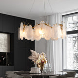 Postmodern 8-Light Tiered Cloud Glass Chandelier with Adjustable Cables