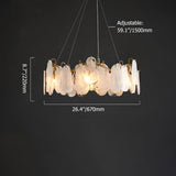 Postmodern 8-Light Tiered Cloud Glass Chandelier with Adjustable Cables