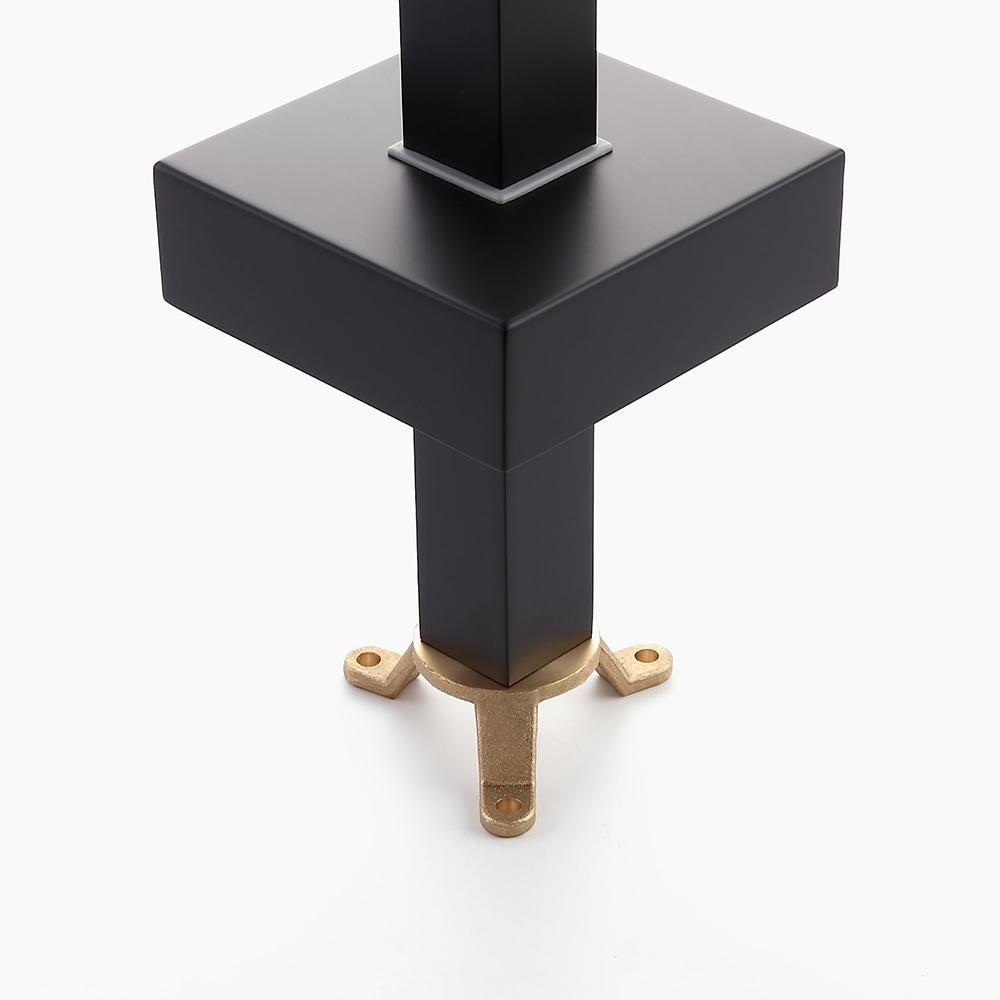 Freestanding Matte Black Bathtub Filler Faucet and Handheld Shower with High-Arc Spout