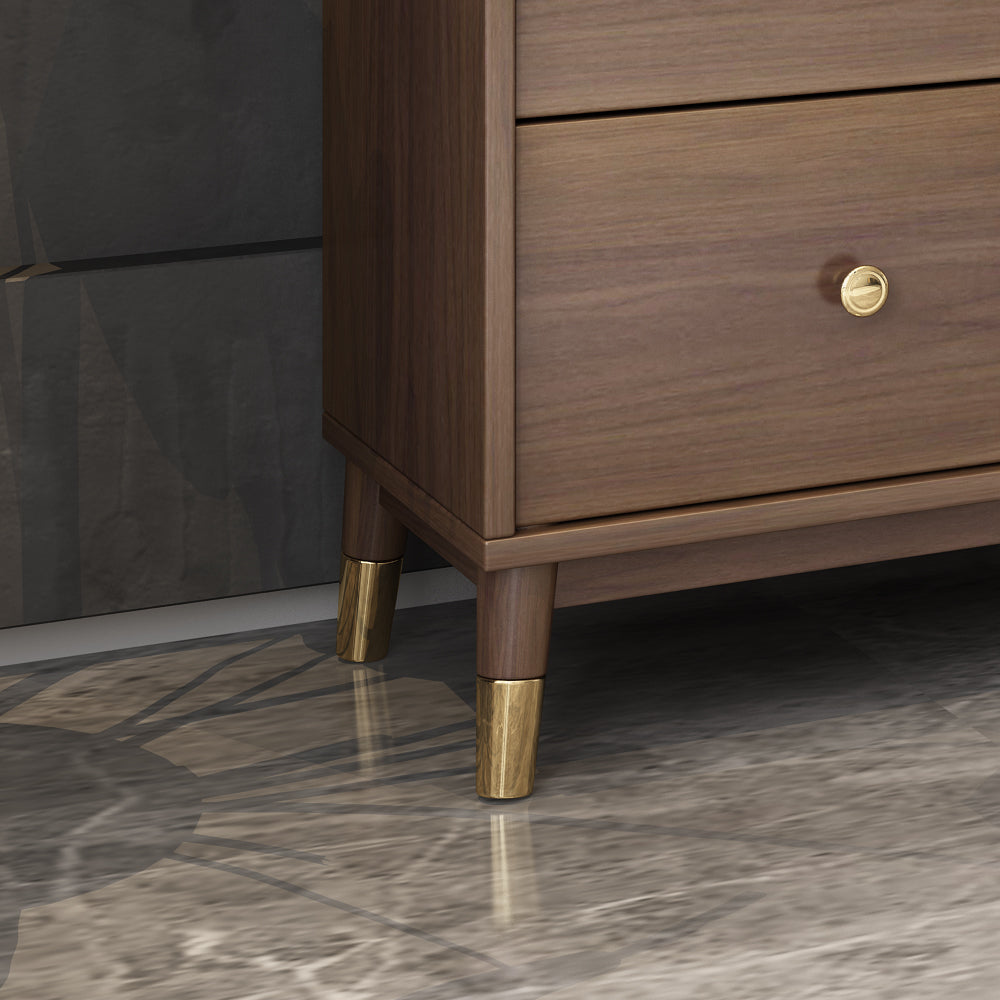 Modern Rectangle Sideboard Buffet with Ample Storages & Doors in Walnut