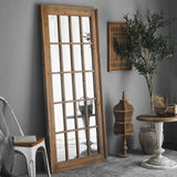 Farmhouse Full Length Mirror Wood Rectangle Floor Mirror