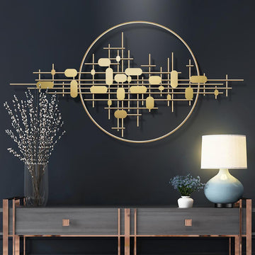 3D Gold Modern Style Wall Decor Metal Home Hanging Art