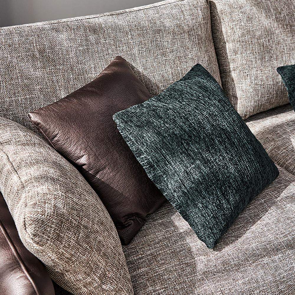 111.4" Modern Gray & Orange Sectional Sofa Loveseat with Chaise-Furniture,Living Room Furniture,Sectionals