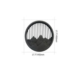 Outdoor Flush Mounted Wall Lighting Sconces LED Circle Layered Mountain Pattern