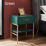 Nordic Blue Nightstand with Drawer & Shelf