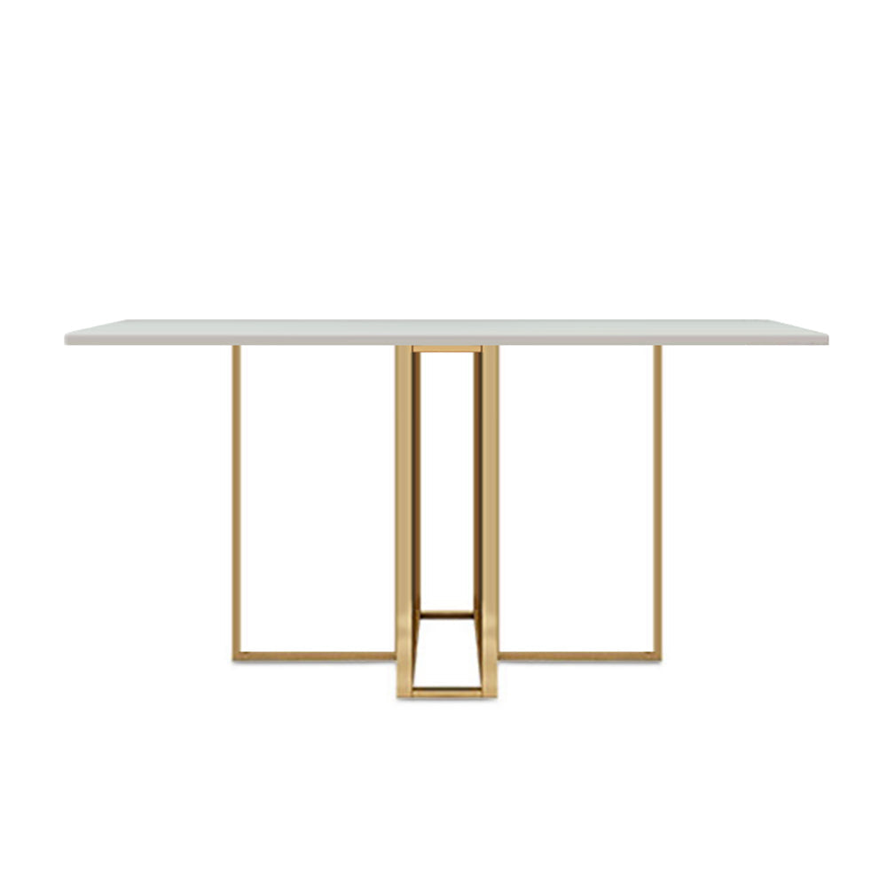 59" Modern Extendable Folding White Dining Table Set with 2 Chairs & Tempered Glass Top