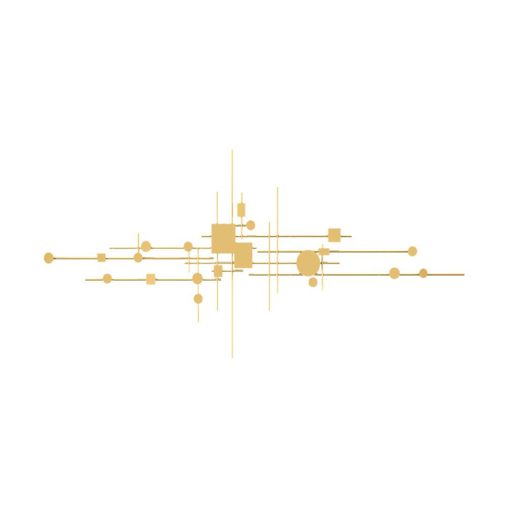 Luxury 3D Geometric Patterns Metal Wall Decor with Overlapping Effects