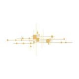 Luxury 3D Geometric Patterns Metal Wall Decor with Overlapping Effects