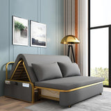 Sofá Cama Completo Sofá Convertible Tapizado Gris Cuero-Aire