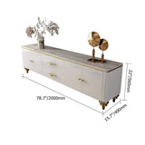 Modern Black TV Stand 4-Door 2-Drawer Luxurious Media Console-Richsoul-Furniture,Living Room Furniture,TV Stands