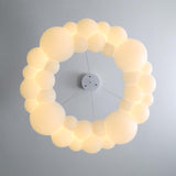 Modern White LED Chandelier Cloud Bubble Pendant Light Dimmable