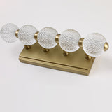 4-Light Clear Acylic Vanity Wall Light for Bathroom in Gold