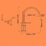 Dree Double Handle 4-Hole Roman Tub Faucet with Hand Shower Modern Style Solid Brass