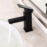 Dree Single Hole Single Handle Brass Bathroom Sink Faucet in Matte Black
