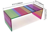 47.2" Modern Rectangular Coffee Table Acrylic