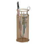Chic Golden "Marble Pillar" Style Umbrella Stand in Metal