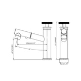 Ruth Industrial Pipe 1-Hole Pull Out Bathroom Sink Faucet Matte Black 1-Handles Solid Brass