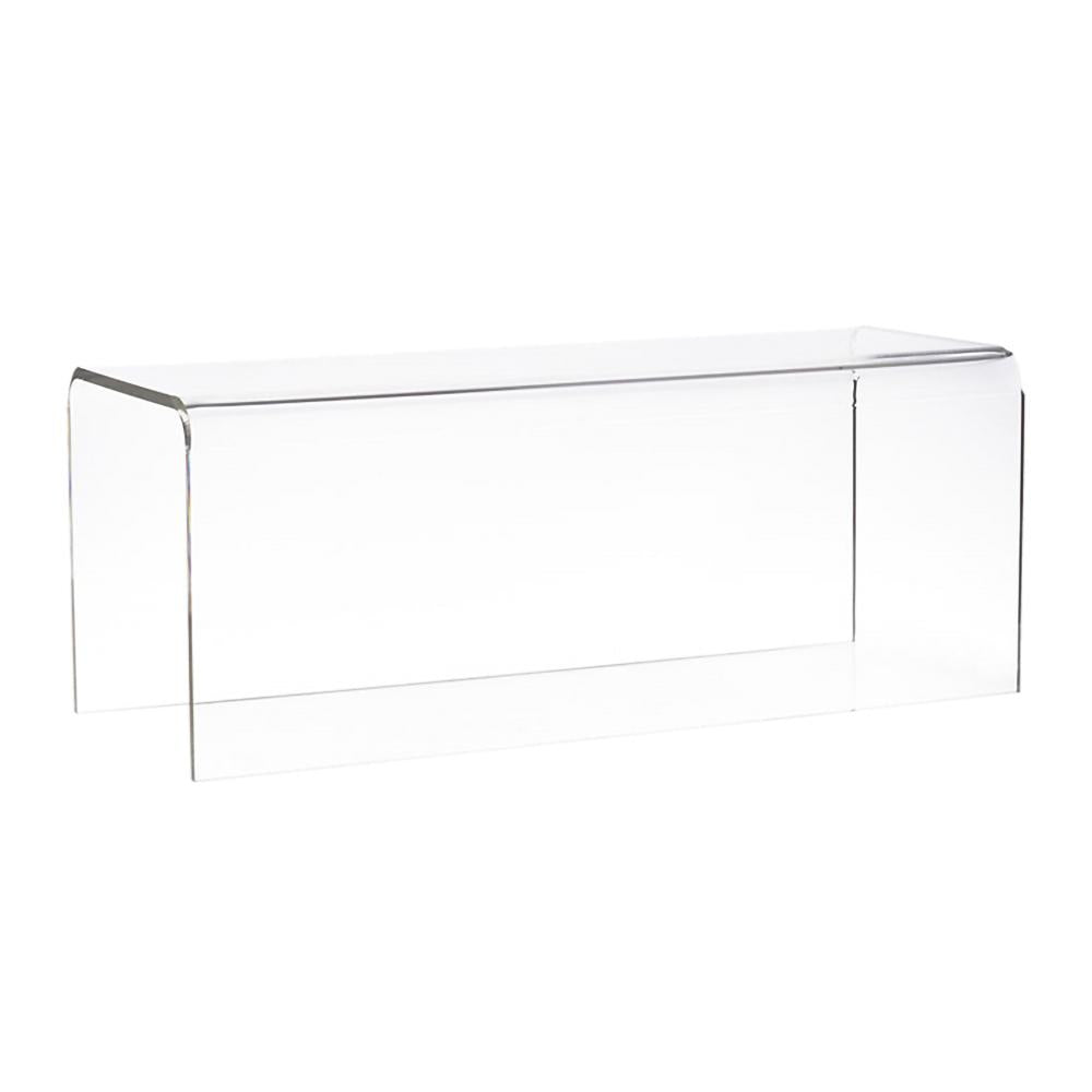 42.1" Modern Minimalist Acrylic Clear  Backless Entryway Bench