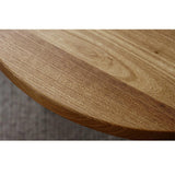 2 Piece Mid Century Modern Pine Wood & Acrylic Round Coffee Table Set in Natural