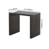Farmhouse Modern Backless Dining Chair Wood Dining Stool Black (Set of 2)