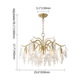 Modern 9-Light Crystal Tiered Chandelier in Champagne Gold