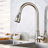 Twenk Single Handle Pullout Spray Kitchen Faucet Swirling Spout in Brushed Nickel