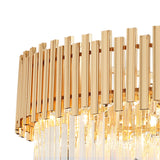 Modern Tapered Tiered Crystal Chandelier 12-Light in Gold