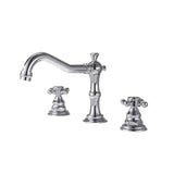 Chester Traditional Double Handle Bathroom Widespread Sink Faucet Victorian Spout