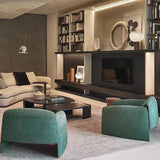 Modern Deep Green Accent Chair Velvet Upholstered Chair for Living Room-Richsoul-Chairs & Recliners,Furniture,Living Room Furniture