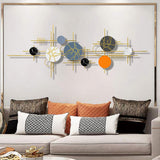 Modern Geometric Metal Wall Decor Overlapping Wall Background Art
