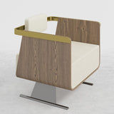 Black Modern Accent Chair Upholstered Cotton & Linen Accent Chair