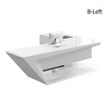 Modern L-Shaped Desk with Storage in MDF & Metal White Computer Desk Left Hand-Desks,Furniture,Office Furniture