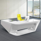Modern L-Shaped Desk with Storage in MDF & Metal White Computer Desk Left Hand-Desks,Furniture,Office Furniture