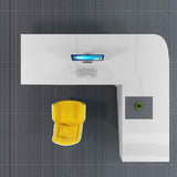 Modern L-Shaped Desk with Storage in MDF & Metal White Computer Desk Left Hand-Desks,Furniture,Office Furniture