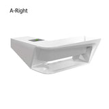Modern L-Shaped Desk with Storage in MDF & Metal White Computer Desk Left Hand-Desks,Furniture,Office Furniture
