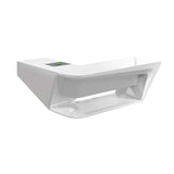 Modern L-Shaped Desk with Storage in MDF & Metal White Computer Desk Left Hand-Desks,Furniture,Office Furniture
