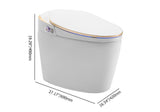 White One-Piece Elongated Automatic Smart Toilet Floor Mounted Self-Clean