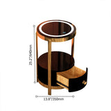 End Table LED Floor Lamp with Wireless Charging Station and USB Port Drawer Included