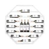 Industrial Black Octagonal Wall Mounted Wine Rack Wine Shelf in Steel