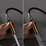 Simple Touch Pull Down Kitchen Faucet with Double Function Single Handle Black & Gold