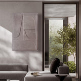 Nordic Style 3D Hanging Wall Decor Wooden Sandstone Carving Decorative Relief Painting