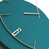 Modern Round Oversized Wall Clock Home Decor Art in Green