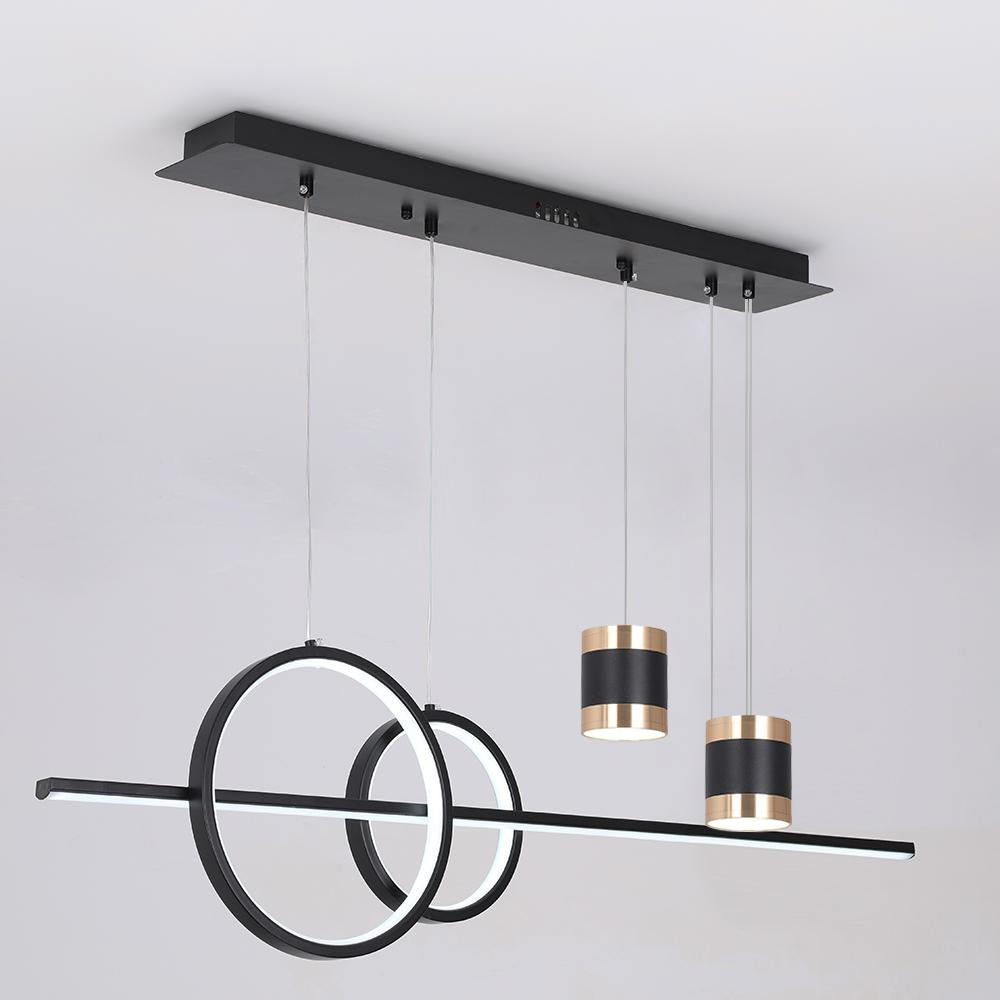 Geometric Black Kitchen Island light Starry Reflection Hanging Light 3-Way Dimmable