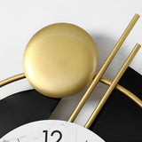 Modern Distinctive Metal Wall Clock with Gold Pendulum