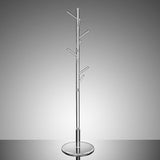 Minimalist Clear Tree Coat Rack Stand Entryway Coat Hanger Stand with 8 Hooks