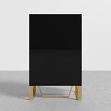Aro Black Shoe Storage 18 Pairs Shoes Cabinet in Gold