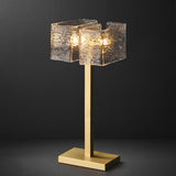 Modern 2-Light Water-ripple Glass Table Lamp with On / Off Switch