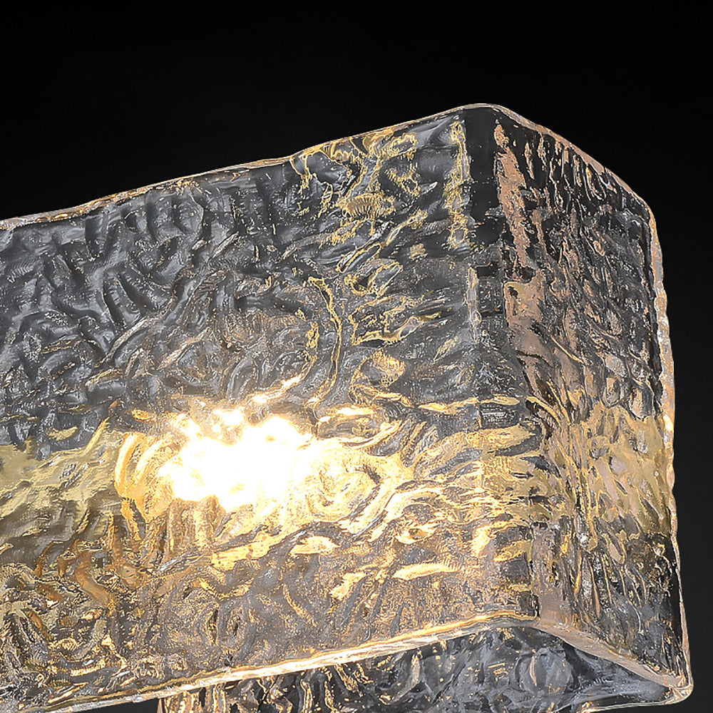 Modern 2-Light Water-ripple Glass Table Lamp with On / Off Switch