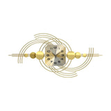 3D Modern Metal Oversized Wall Clock with Golden Geometric Frame